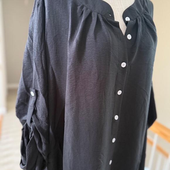 Women's Plus Dress, Button Down, Adjustable Sleeves, Size 5X - Picture 9 of 11